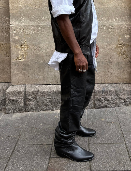 BLACK LEATHER PANT