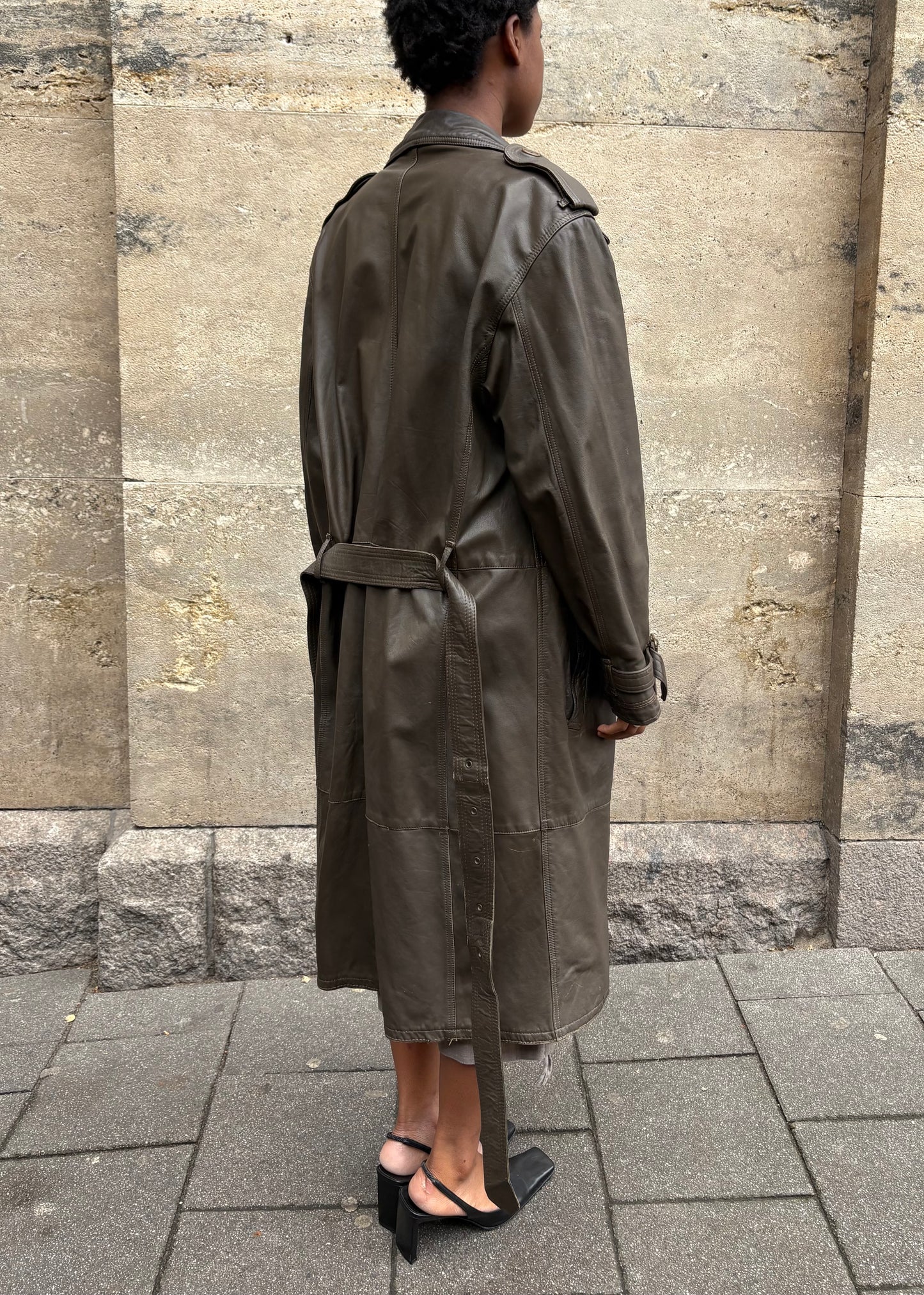 LEATHER TRENCHCOAT